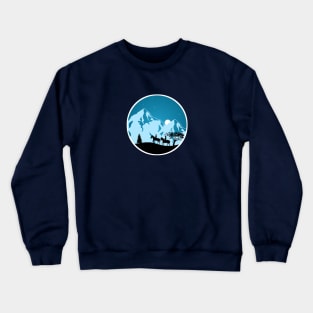 Midnight Riders - Majestic Moonlit Mountains Crewneck Sweatshirt